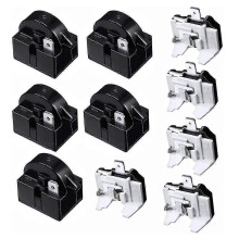 PARKKoelkastcompressorrelais en overbelastingsset 5 sets, QP2-4R7 4,7 Ohm 1-pins PTC-startrelais en