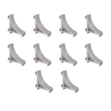 PARK10 Pieces 2.3cm Aluminum Alloy Silver Refrigerator Shelf Support Hooks