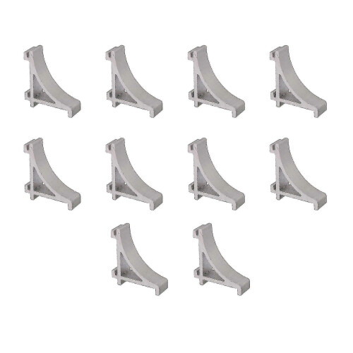 PARK10 Pieces 2.3cm Aluminum Alloy Silver Refrigerator Shelf Support Hooks