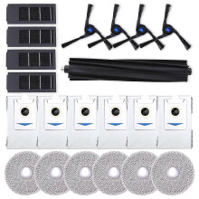 PARKfor Para Deebot X2 Omni Robot Aspirador Cepillo Lateral Principal Filtro HEPA Mopa Paño Bolsas para