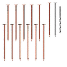 PARK14Pcs Copper Nails Kit to Killing Trees,3.5 Inch Pure Copper Nails Bulk,Stump Removal Spikes Hardwa