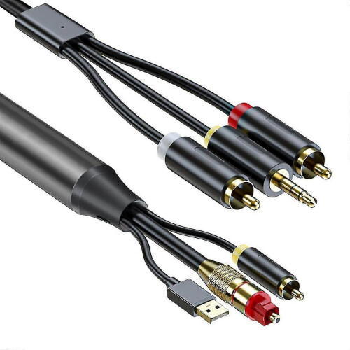 PARKCable de conversión de audio digital a analógico, cable de audio digital SPDIF/óptico y coaxial