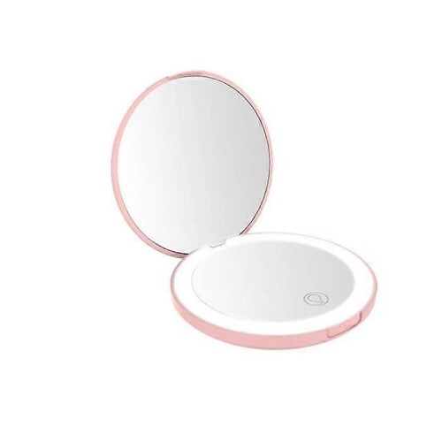 PARKMagnifying mirror 9x9x1.8cm USB rechargeable battery powered foldable switch touch makeup mirror with