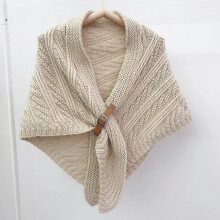 Sciarpa invernale PARKWool color crema, sciarpa triangolare circolare, sciarpa calda, coperta spessa,