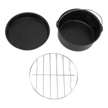 PARKFryer Accessories Stainless Steel Baking Cake Barrel Pizza Pan Grill Nonstick Coating Dishwasher Safe