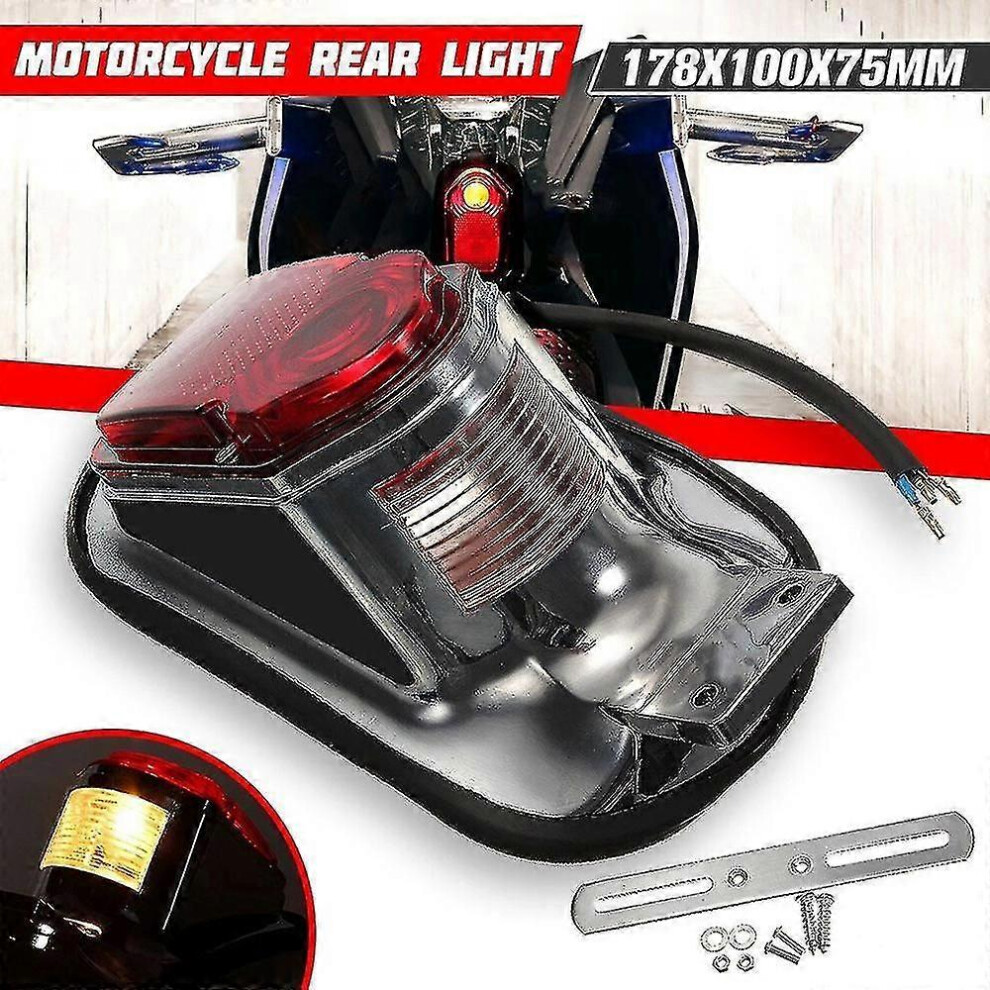 Feu Arrière Universel Moto - Stop Frein LED Pour Honda, Yamaha, Triumph, Steed Et Autres
