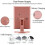 PARKLighted makeup mirror, 1x/2X/3X magnification, tri-fold mirror with 21 LED lights, gold screen switch 2