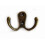 PARK10x double coat hook cast iron retro style brass -CDSX 2