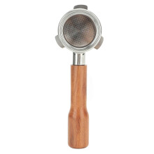 PARKBottomless Portafilter 54mm 3 Ears Solid Wood Handle Stainless Steel Coffee Bottomless Filter for Breville