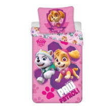 Bettwäsche-Set - Paw Patrol - Bettbezug 140x200 cm - Kissenbezug 65x65 cm - Rosa - Oeko Tex
