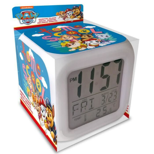 Nickelodeon Nickelodeon Paw Patrol digitale LED junior wekker 8 cm wit 2
