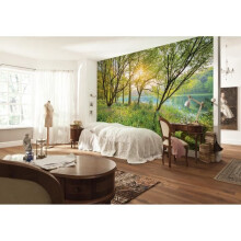 Wall mural - Spring Lake - 368 x 254 cm - White - Interior