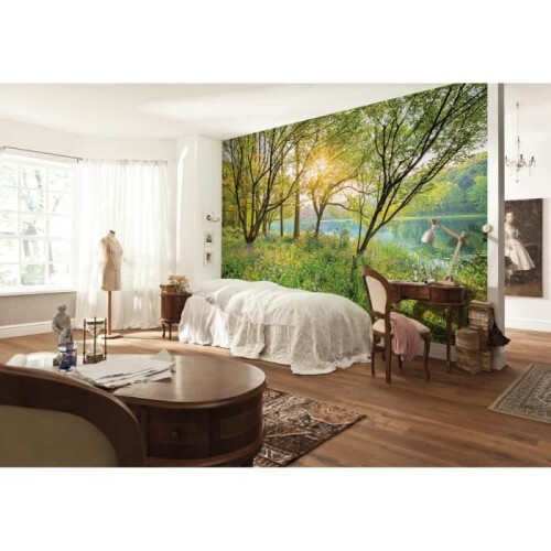 Wall mural - Spring Lake - 368 x 254 cm - White - Interior