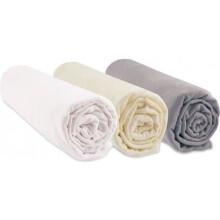 Fitted sheets - EASY DORT - 70x160 cm - 100% organic cotton - Colors hazelnut, ecru, white - Oekotex certified