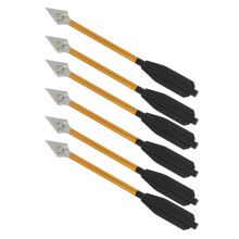 6 Stück Aluminiumlegierung Armbrustpfeile, 17,15 cm Gold Bogenzubehör