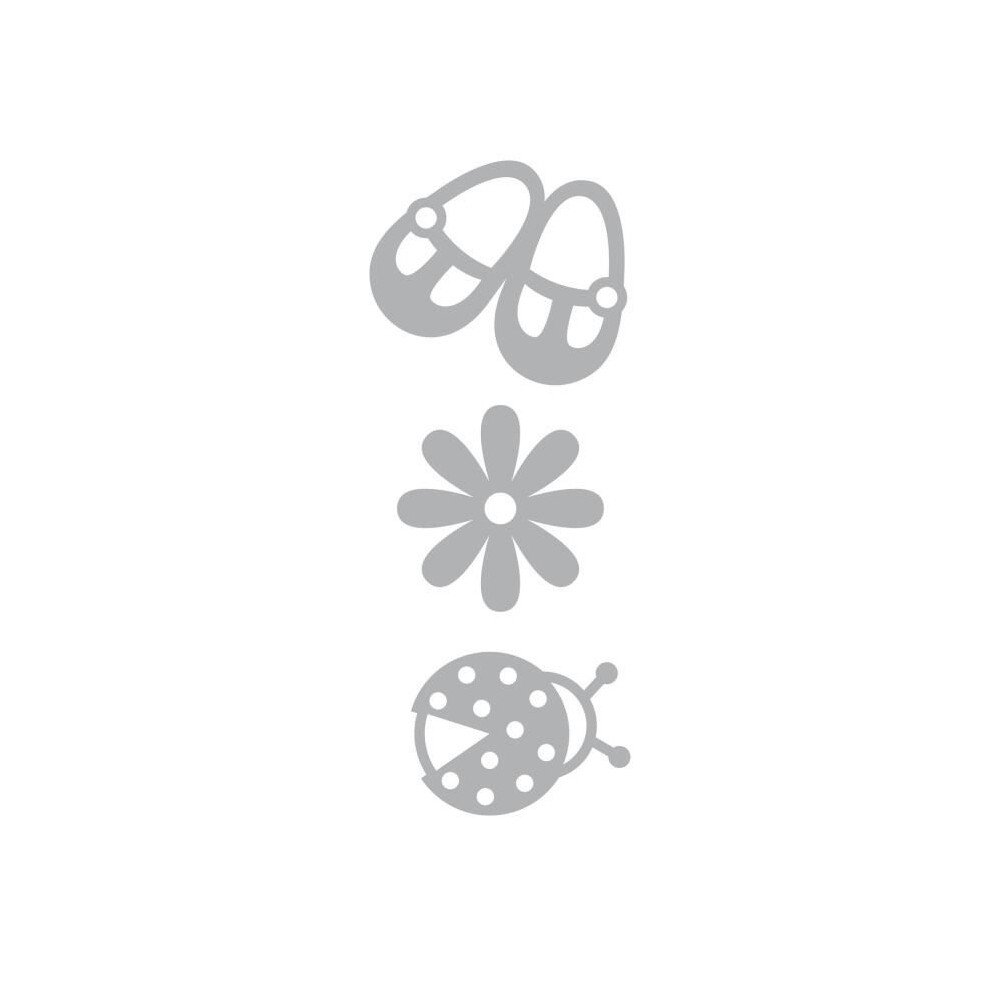 Cutting And Embossing Tool - Artemio - Baby Girl Ladybug Dies - Red - 7X15cm - Children 5414135084852
