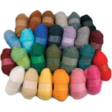 Set di gomitoli di lana cardata - 26 x 25 gr - Colori assortiti