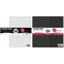 72 Scrapbooking-Papiere Schwarz + Weiß - 300g/ m²