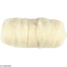 Lana cardata - 100 gr - Bianco - Qualità uniforme