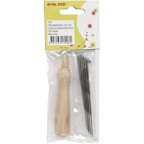 Wood felting needle tool - including 1 medium needle. ref 41237 2