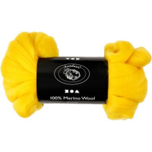 Madeja de lana - Merino - Amarillo sol - 100% lana - 100 gr - Suavidad y calidad