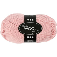 Ball of wool - Creotime - Baby Wool Yarn - 100% merino wool - 172 m - Dusty Rose
