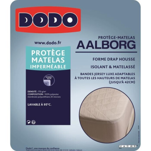 Protetor de Colchão Aalborg - DODO - Matelassé e Impermeável - 160 x 200 cm - Branco 2
