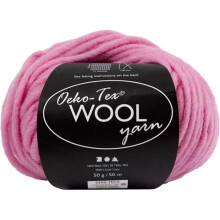 Pelote di lana - Creotime - Filato di lana - 50 g - Oeko-Tex - Rosa Chiaro