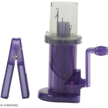 Semi-automaattinen tricotin - 13,5 x 5,5 cm - Violetti - Helppo neulotut putket valmistaa