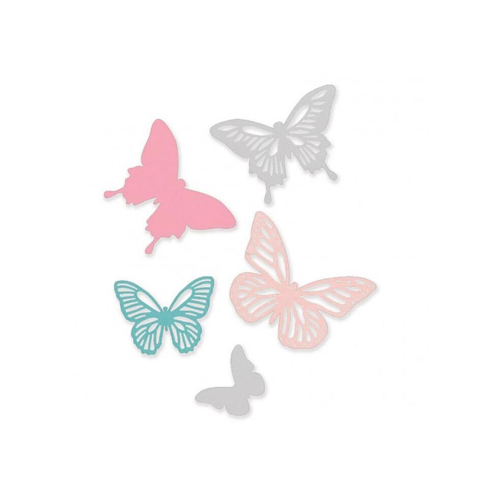 Thinlits Die Set - Sizzix - Butterflies - 5 Pcs - Precision Cuts - Ideal For Scrapbooking 630454246329