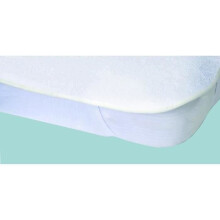 Protetor de colchão à prova d'água Elasretane de esponja bouclette 100% algodão 140x190 cm branco