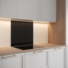 Splashback - SAINT GOBAIN - Matt black - Glass - 70 cm - 60 cm - Black ENAMEL glass hood base 70X60