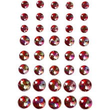 Piedras de strass redondas facetadas, autoadesivas, diversos formatos, da linha de Vivi Gade Design. ref 28327