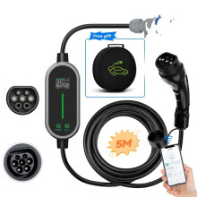 Chargeur EV Portable, 7.2KW Puissance, Contrôle Smart APP Wi-Fi, 5m type2