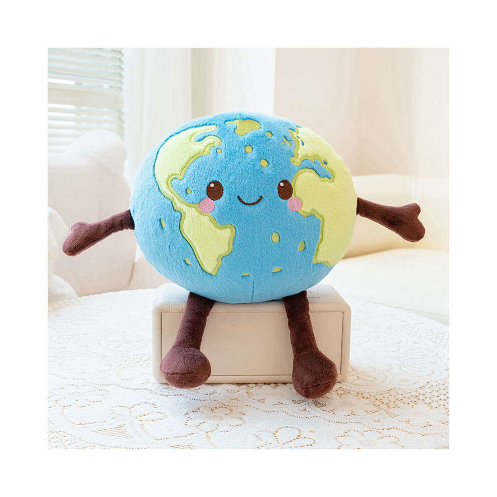 (Earth, 10cm) Planet Plush Toy Moon Venus Sun Stuffed Doll Cartoon Gift Bedroom Decoration
