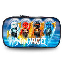 (Magenta)Trousse à crayons Ninjago Cartoon pour enfants avec matière nylon légère pour une utilisation quotidienne