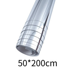 (200cm/78.74in) Wall Sticker Mirror Roll Self Adhesive Stick Film Pet Wallpaper Bathroom Diy