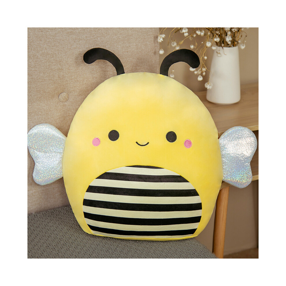 (Little Bee,25Cm/9.8Inch)Squishmallows Peluche Bambola Unicorno Dinosauro Cuscino Morbido