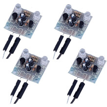 Zestaw 4 elementów z lampą błyskową LED 5 mm, zestaw elektroniczny do samodzielnego montażu, obwód PCB