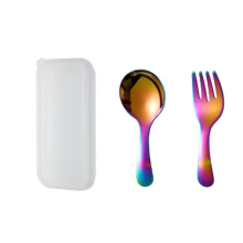 Mini Spoon Fork Tableware Outdoor Camping Stainless Steel Cutlery Set