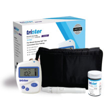 Trister Blood Glucose Monitoring System TS 375BG | Diabetic Sugar Test Kit with FREE 25 Test Strips, Fast Results, Easy Home Use for Adults