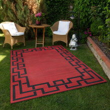 (Red Lexi, 120 x 170 cm (3.9 ft x 5.6 ft)) Printed Rug Modern Area Carpet - Non Slip Living Room & Bedroom Floor Mat