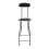 Oypla Oypla Black Padded Folding High Chair Breakfast Kitchen Bar Stool Seat 6