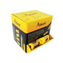 Advent Professional Universal Sharpener - Bulk Display of 50 Units for All Pencils and Crayons
