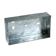 Axiom Electrical MB225 Metal Twin Socket Box 25mm (Pack 5) AXIMB225