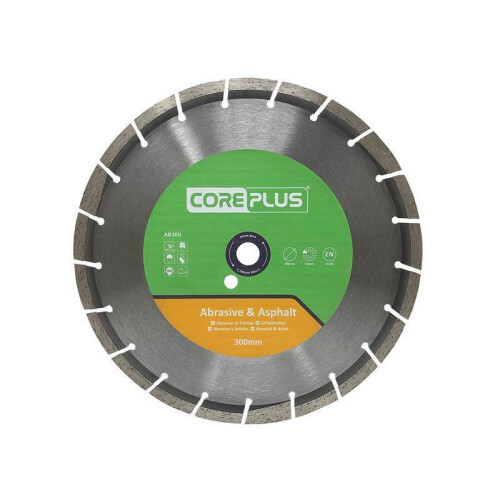 CorePlus AB300 Abrasive & Asphalt Diamond Blade 300mm 1