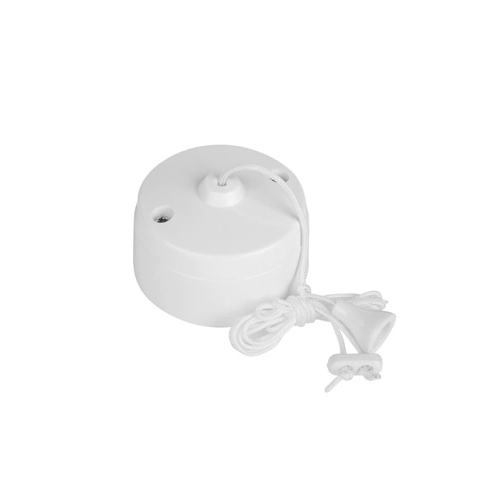 Dencon 6A White Ceiling Pull Switch For Effortless Lighting Control