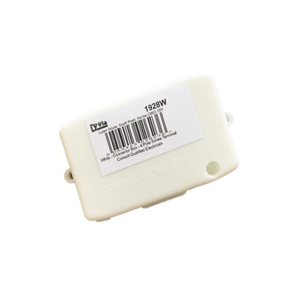 Dencon 4 Pole Electrical Connector Box - 24A Reliable Safety Solution In White 5050423026236
