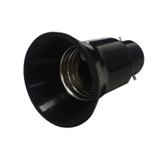 B22 to E27 Lamp Holder Adapter - Stylish Black Converter for Easy Lighting Upgrades