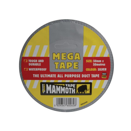 Everbuild Everbuild Mega All Purpose Tape Silver 50mm x 50m